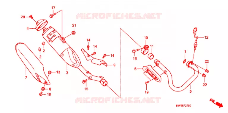 SILENCIEUX D'ECHAPPEMENT Honda MOTO 300 XR 2012  XRE300C