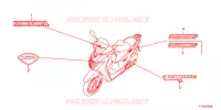 AUTOCOLLANTS pour Honda SH 125 SPECIAL de 2013