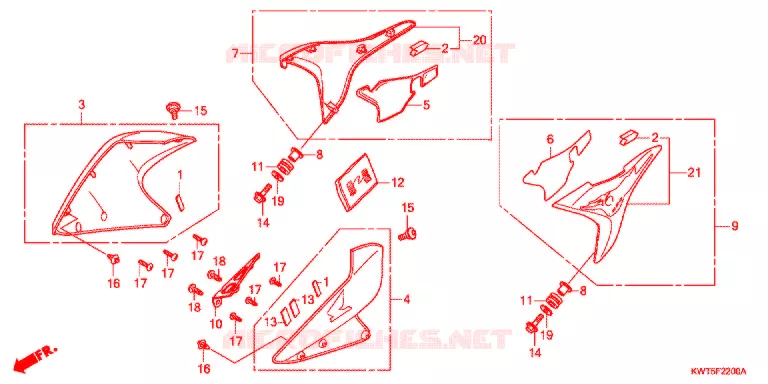 OUIES DE RADIATEUR Honda MOTO 300 XR 2011  XRE300AB