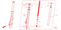 FOURCHE pour Honda INNOVA 125 de 2007
