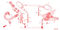 COMMODO   CABLE   RETROVISEUR pour Honda CB 1000 R ABS BLANCHE de 2013