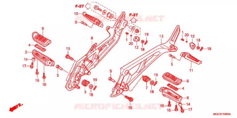 REPOSE PIED Honda MOTO 1100 CB 2012  CB1100AC