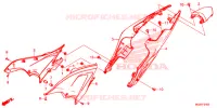 COUVERCLES LATERAUX   ARRIERES pour Honda CB 500 F WHITE de 2014