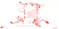 PEDALE pour Honda CB 500 F WHITE de 2014