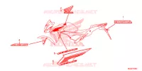 AUTOCOLLANTS pour Honda CB 500 F WHITE de 2014