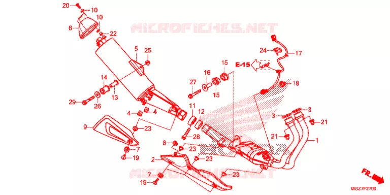 SILENCIEUX D'ECHAPPEMENT Honda MOTO 500 CB 2013  CB500XAD