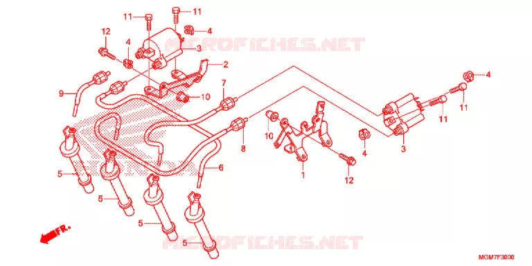 BOBINE D'ALLUMAGE Honda MOTO 600 HORNET 2013  CB600FD