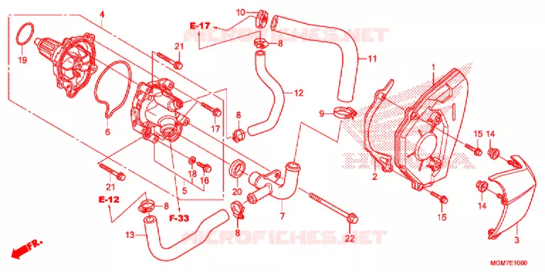 POMPE A EAU Honda MOTO 600 HORNET 2013  CB600FD