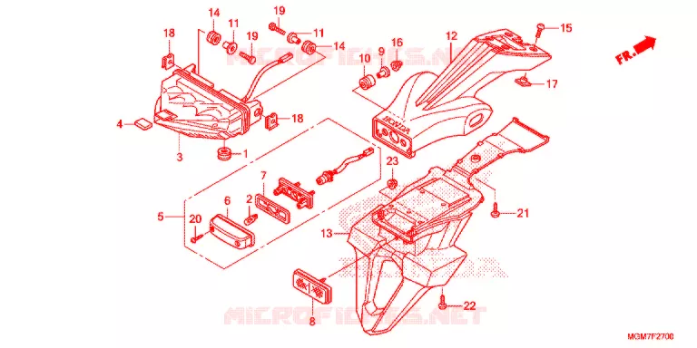 FEU ARRIERE Honda MOTO 600 HORNET 2013  CB600FD
