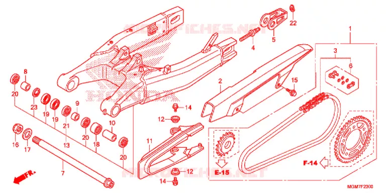 BRAS OSCILLANT Honda MOTO 600 HORNET 2013  CB600FD