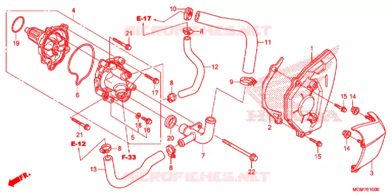 POMPE A EAU Honda MOTO 600 HORNET 2013  CB600FD