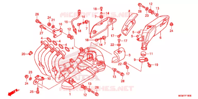 SILENCIEUX D'ECHAPPEMENT Honda MOTO 600 HORNET 2013  CB600FD