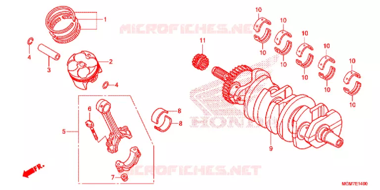 VILEBREQUIN - PISTON Honda MOTO 600 HORNET 2013  CB600FD