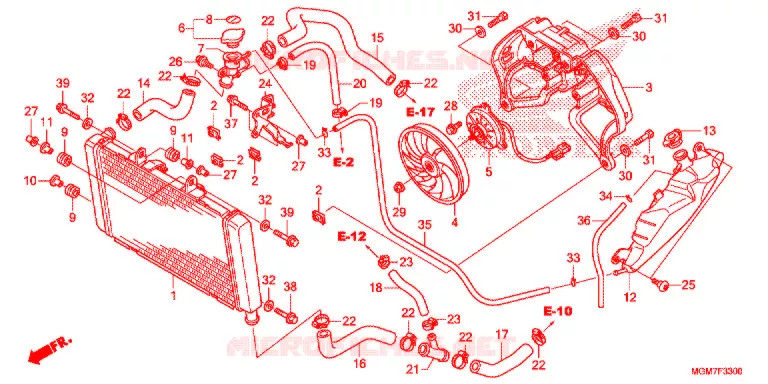 RADIATEUR Honda MOTO 600 HORNET 2013  CB600FD