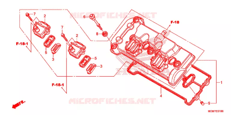 COUVRE CULASSE Honda MOTO 600 HORNET 2013  CB600FD