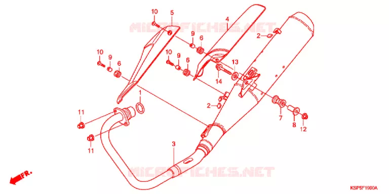 SILENCIEUX D'ECHAPPEMENT Honda MOTO 150 CBF 2013  CBF150MC