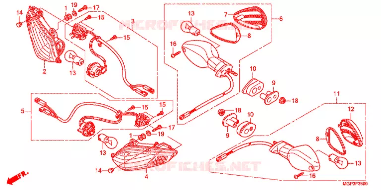CLIGNOTANT Honda MOTO 1000 CBR 2012  CBR1000RRC