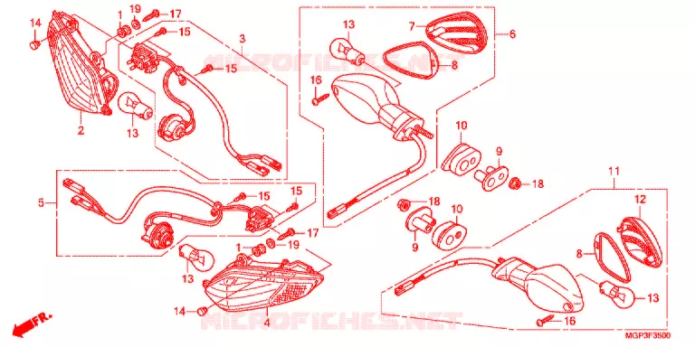 CLIGNOTANT Honda MOTO 1000 CBR 2012  CBR1000RRC