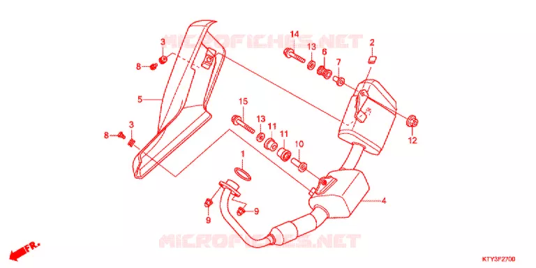 SILENCIEUX D'ECHAPPEMENT Honda MOTO 125 CBR 2012  CBR125RTC