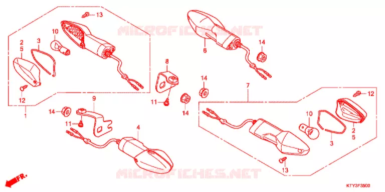 CLIGNOTANT Honda MOTO 125 CBR 2012  CBR125RTC