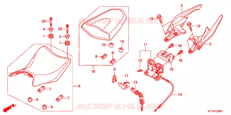 SELLE Honda MOTO 125 CBR 2012  CBR125RTC