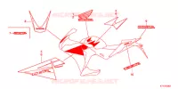 AUTOCOLLANTS (2) pour Honda CBR 125 WHITE de 2012