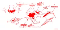AUTOCOLLANTS (CBR250RD/RAD 4F,4RU,6E,7ED) pour Honda CBR 250 R REPSOL de 2013