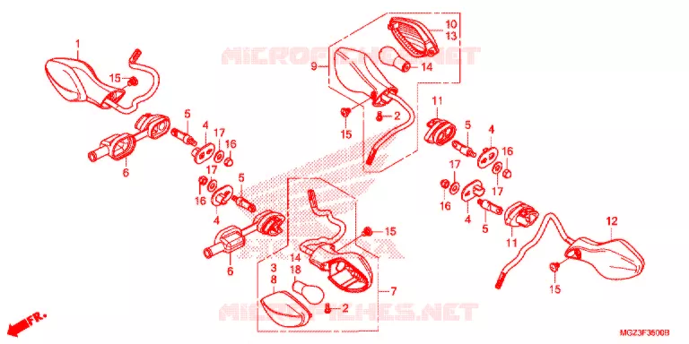 CLIGNOTANT Honda MOTO 500 CBR 2013  CBR500RAD