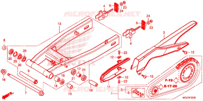 BRAS OSCILLANT Honda MOTO 500 CBR 2013  CBR500RAD