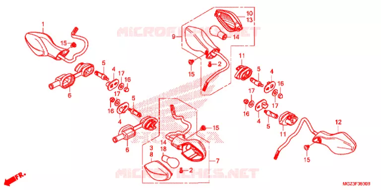 CLIGNOTANT Honda MOTO 500 CBR 2013  CBR500RAD