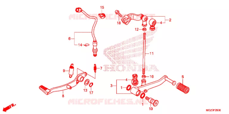 PEDALE Honda MOTO 500 CBR 2013  CBR500RAD