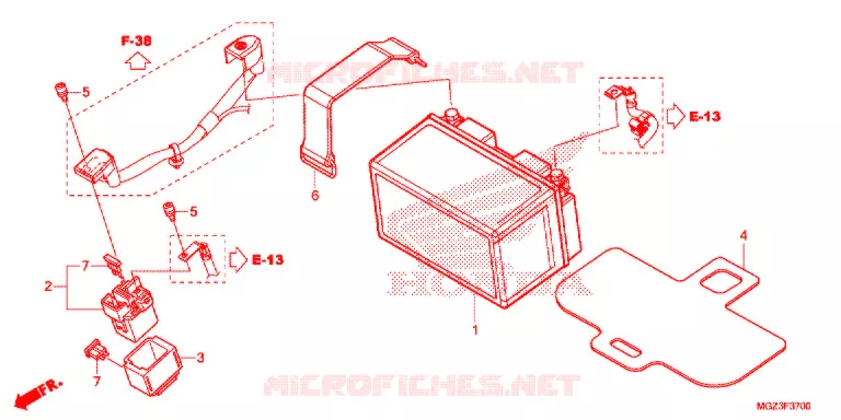 BATTERIE Honda MOTO 500 CBR 2013  CBR500RAD