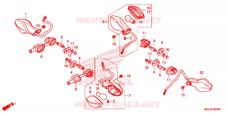 CLIGNOTANT Honda MOTO 500 CBR 2013  CBR500RAD