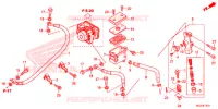 MAITRE CYLINDRE DE FREIN ARRIERE (ABS) pour Honda CBR 500 R ABS de 2014