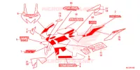 AUTOCOLLANTS (3) pour Honda CBR 600 R ABS REPSOL de 2013