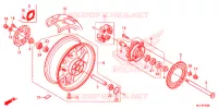 ROUE ARRIERE pour Honda CBR 600 R ABS REPSOL de 2013
