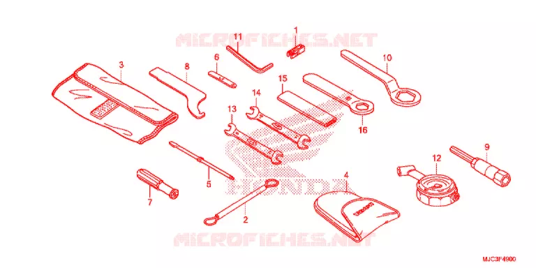 OUTIL Honda MOTO 600 CBR 2014  CBR600RAD
