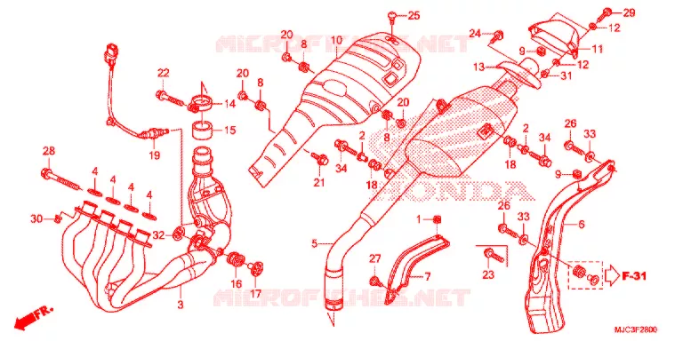 SILENCIEUX D'ECHAPPEMENT Honda MOTO 600 CBR 2014  CBR600RAD