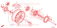 ROUE ARRIERE pour Honda CBR 600 RR ABS BLACK de 2013