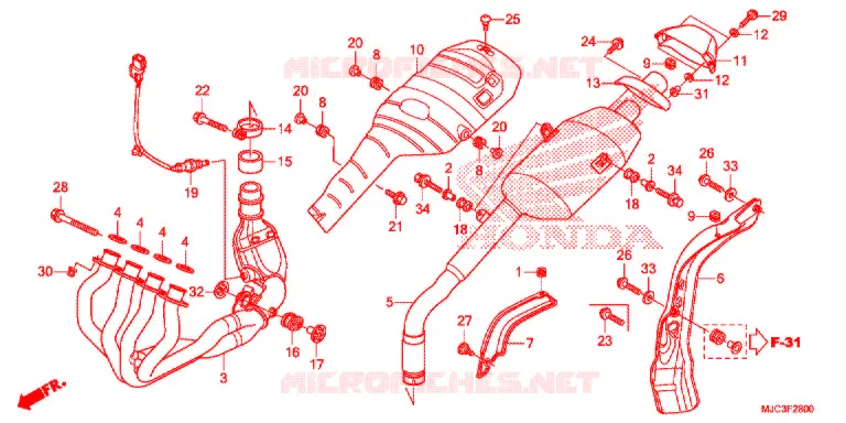SILENCIEUX D'ECHAPPEMENT Honda MOTO 600 CBR 2013  CBR600RAD
