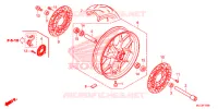 ROUE AVANT pour Honda CBR 600 RR BLACK, RED de 2014