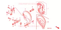 FLASQUE   MACHOIRES DE FREIN ARRIERE pour Honda GL 125 Front Disk brake, Casted Wheels de 2003