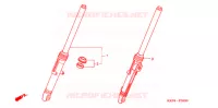 FOURCHE pour Honda GL 125 Front Disk brake, Casted Wheels de 2003