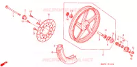 ROUE AVANT (MOULURE/FREIN A DISQUE) pour Honda GL 125 Front Disk brake, Casted Wheels de 2003