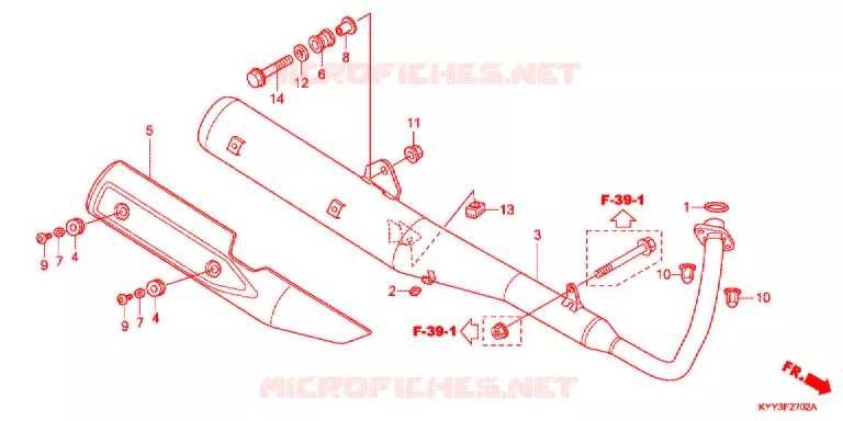 SILENCIEUX D'ECHAPPEMENT (3) Honda MOTO 125 ACE 2015  CGX125SHD