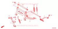 BEQUILLE   PEDALE KICK pour Honda CRUISING 125 de 2014