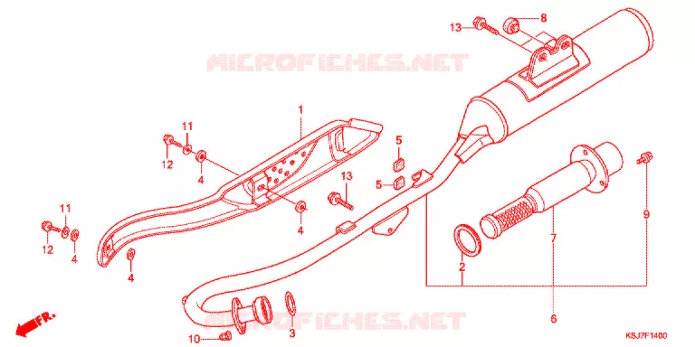 SILENCIEUX D'ECHAPPEMENT Honda MOTO 100 CRF 2012  CRF100FC