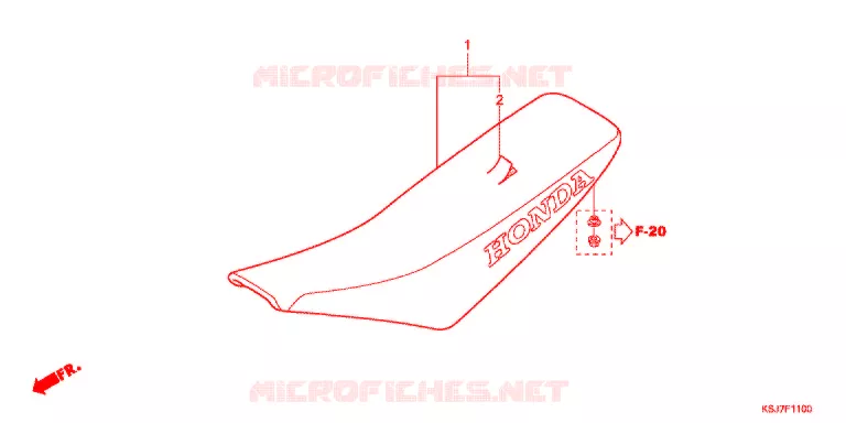 SELLE Honda MOTO 100 CRF 2013  CRF100FD