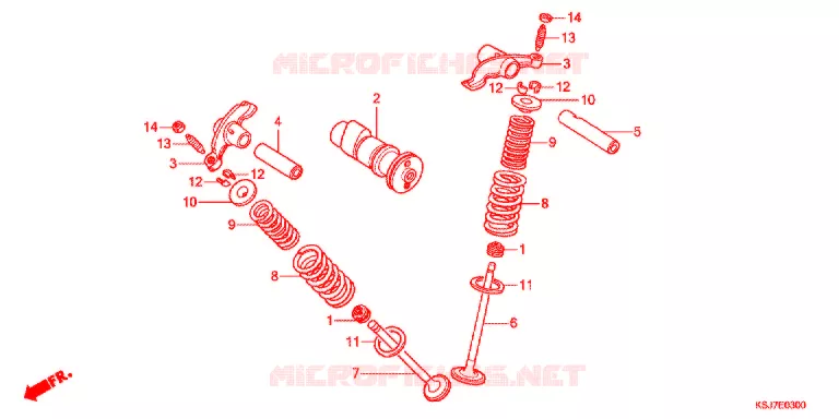ARBRE A CAMES - SOUPAPE Honda MOTO 100 CRF 2013  CRF100FD