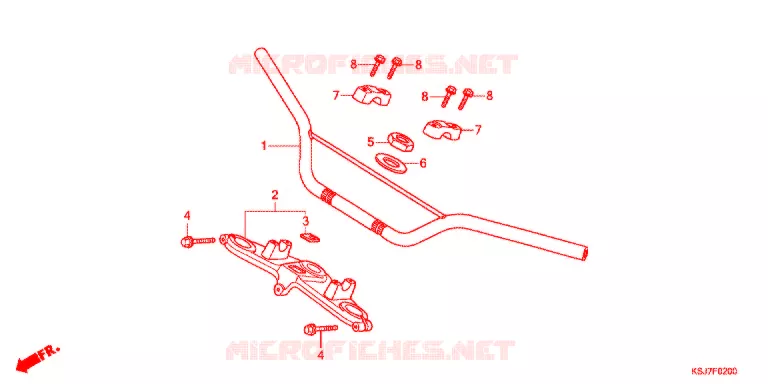 GUIDON Honda MOTO 100 CRF 2013  CRF100FD